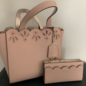 Kate Spade mini magnolia street eyelet satchel with matching wallet